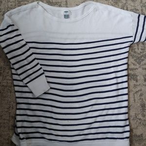 Navy and White Striped Sweater